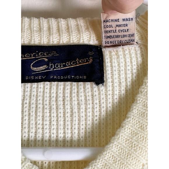 Vintage 1960s Daffy Duck American Characters Warner Brothers Tufted 3D Sweater - Picture 12 of 14